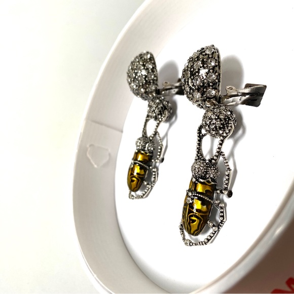 Iris Apfel Scarab Crystallized Eaarings-New in Box - Picture 15 of 16